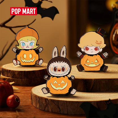 POP MART Happy Halloween Party Series - Pumpkin Fridge Magnet Badge LABUBU MOLLY DIMOO