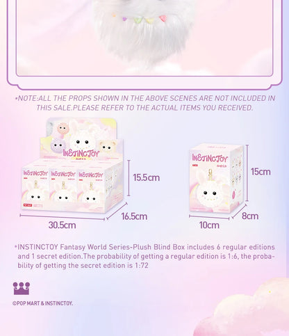 POP MART INSTINCTOY Fantasy World Series - Plush Blind Box 1PC/6PCS Mystery Box