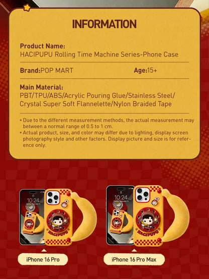 POP MART HACUIPUPU-Rolling Time Machine Series-Phone Case for iPhone 16 Pro/16 Pro Max