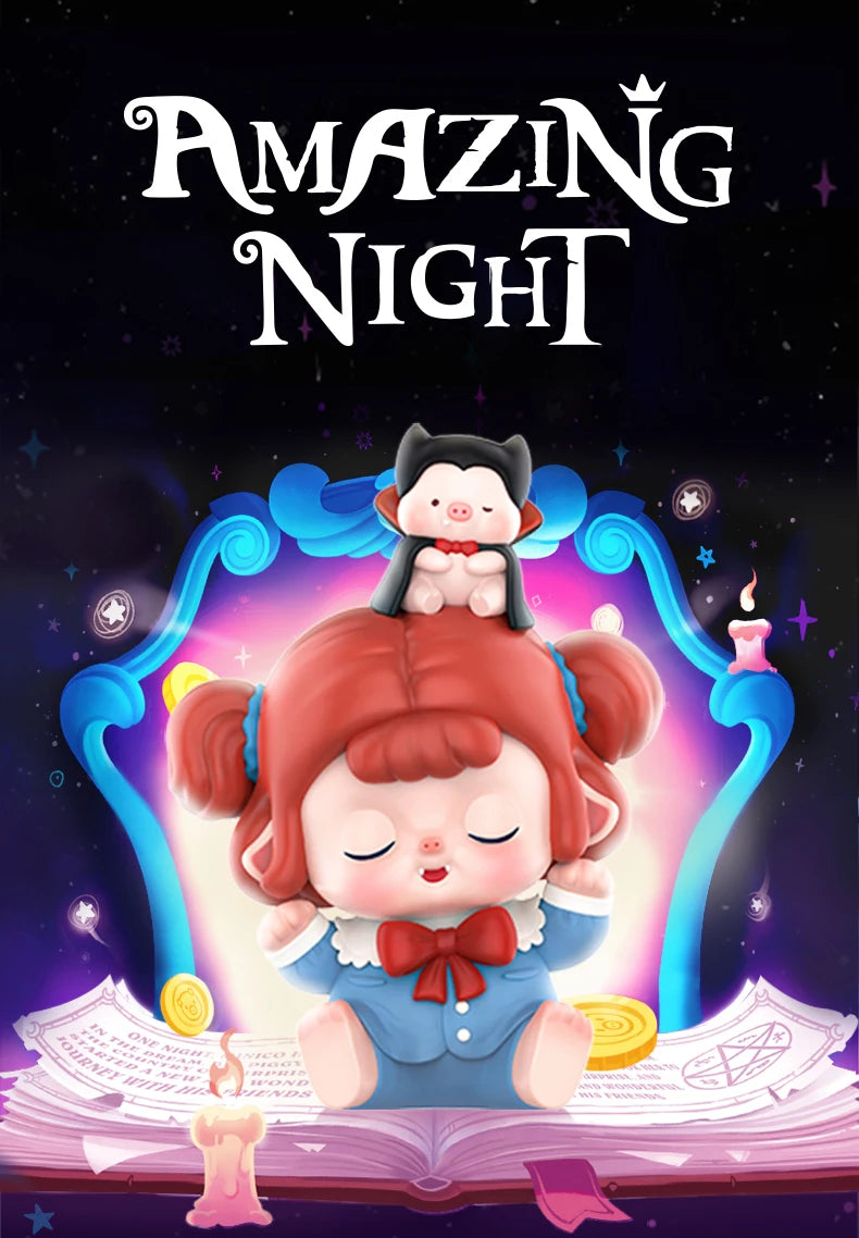 POP MART Minicos Dream Amazing Night Series Mystery Box 1PC/12PCS POPMART Blind Box Collectible Figurine Action Figure
