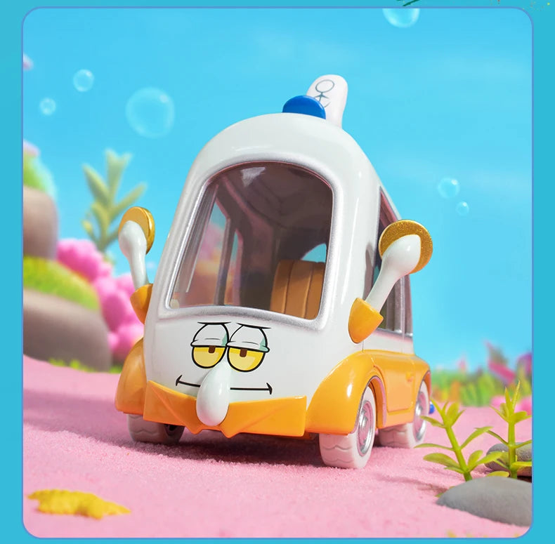 POP MART SpongeBob Sightseeing Car Series Vehicles Mystery Box 1PC/9PCS Blind Box POPMART Car Toy