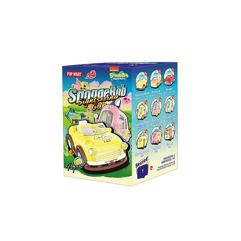 POP MART SpongeBob Sightseeing Car Series Vehicles Mystery Box 1PC/9PCS Blind Box POPMART Car Toy