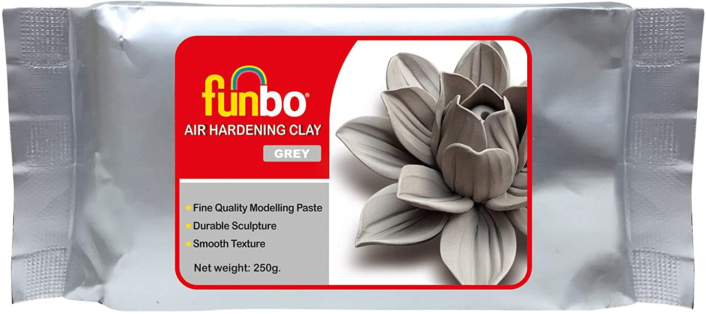 Funbo Air Hardening Clay 250 grams (Grey)