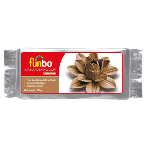 Funbo Air Hardening Clay 500 grams (TERRACOTTA)