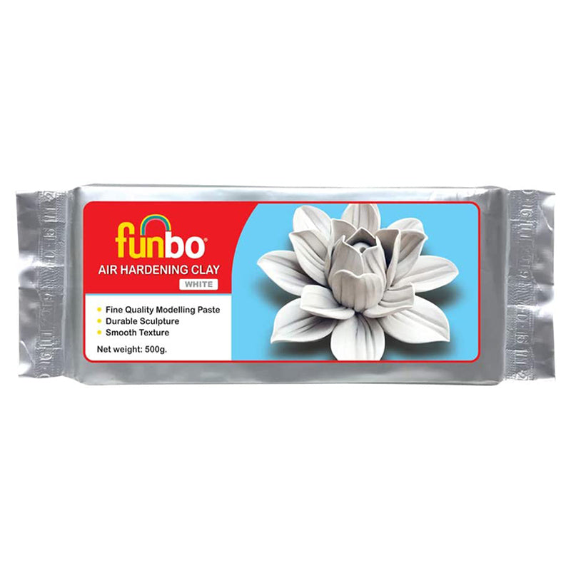 Funbo Air Hardening Clay 500 grams (White)